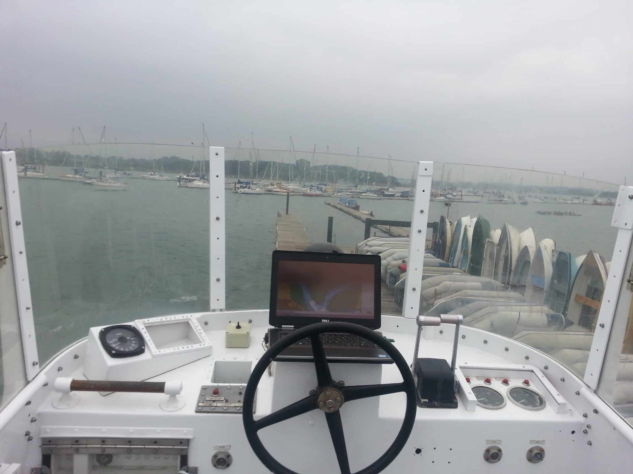 Maximus flybridge helm Nelsons Boats